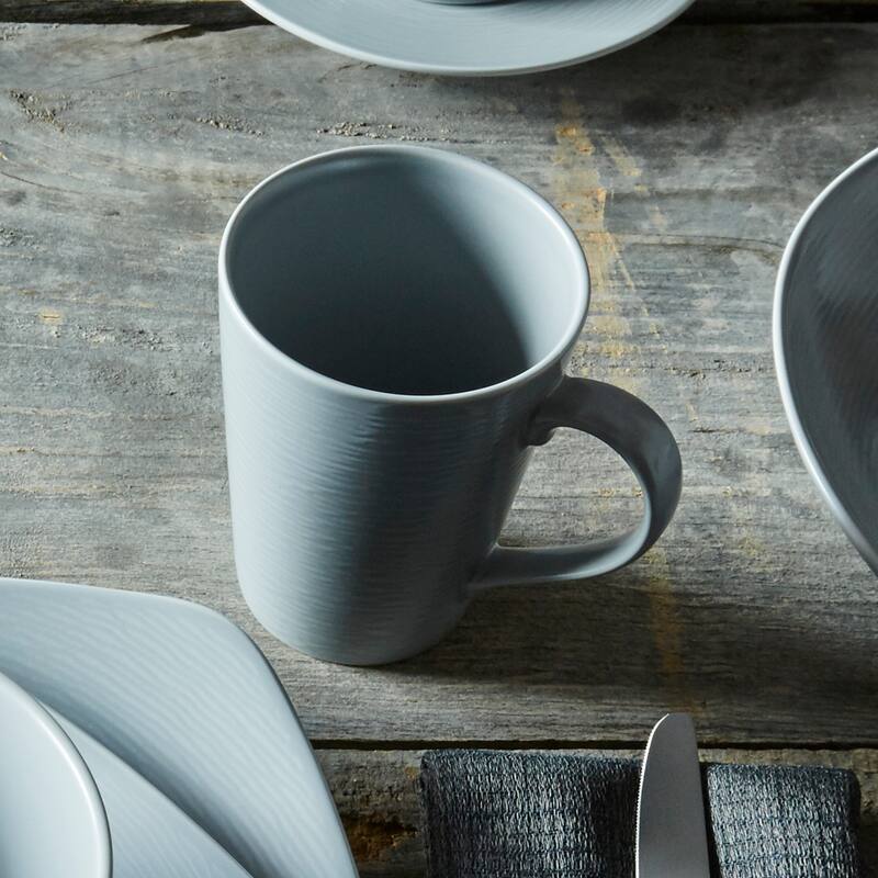 Noritake Colorscapes Swirl 16-Piece Square Dinnerware Set, Service For 4
