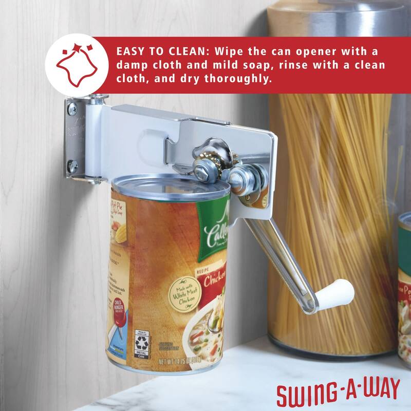 Swing A Way Wall Can Opener with Magnet