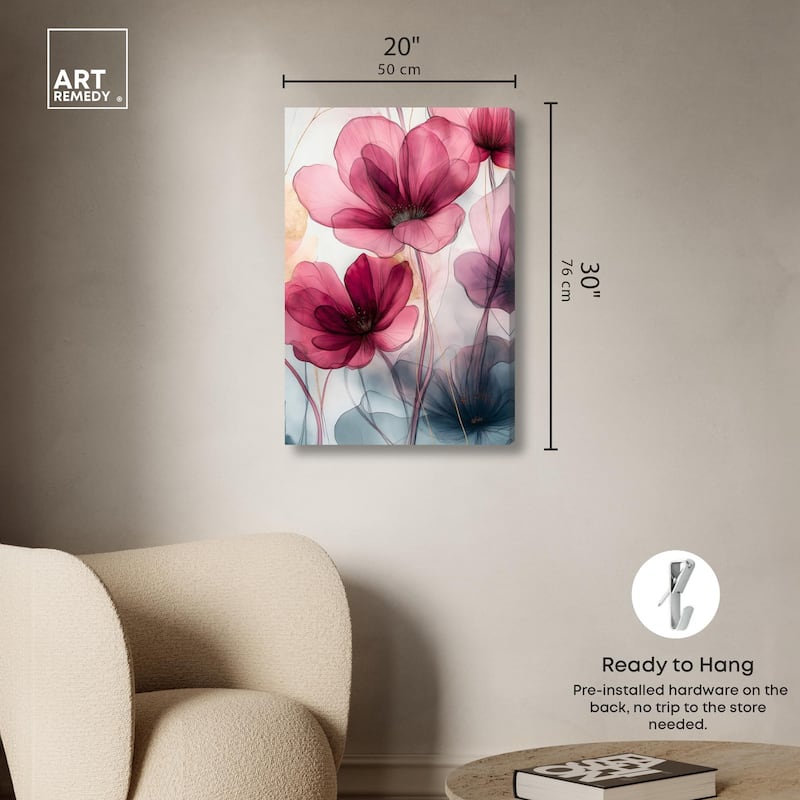 Filigree Flora II Canvas by Art Remedy, Gallery Wrapped