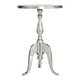 preview thumbnail 14 of 20, Silver Aluminum Metal Small Turned Accent Table with Scroll Legs