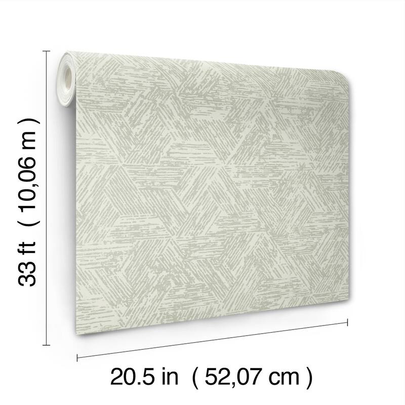 A-Street Prints Retreat Sea Green Quilted Geometric Wallpaper