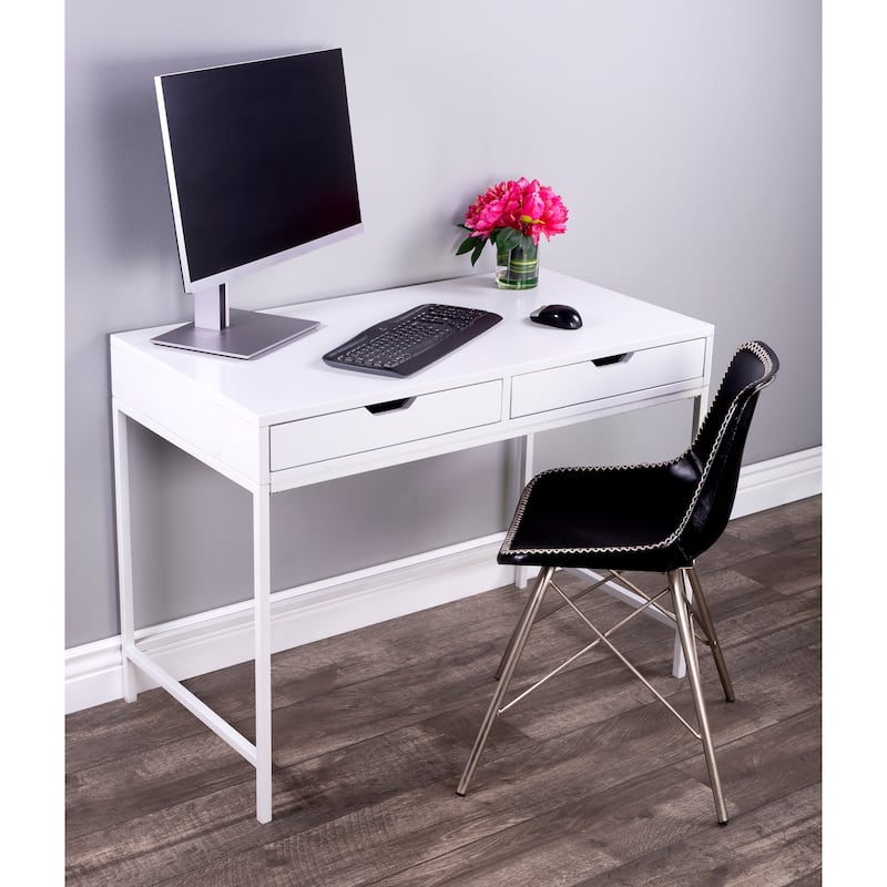 Butler Belka White Desk with Drawers