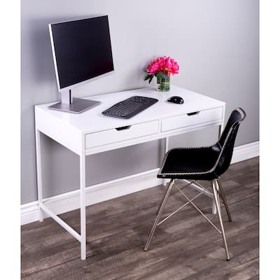 Butler Belka White Desk with Drawers
