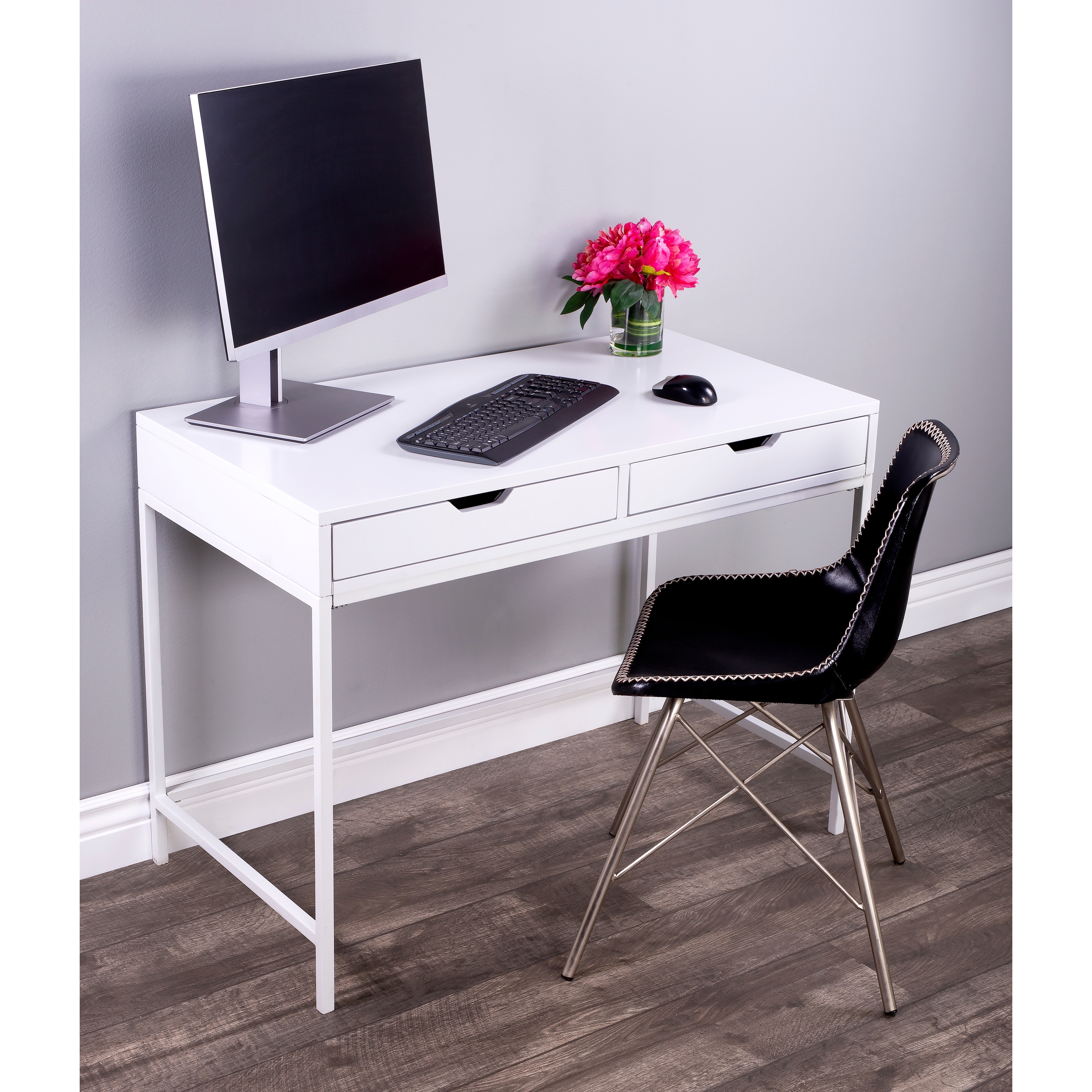 Butler Belka White Desk with Drawers