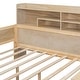 preview thumbnail 15 of 34, Full Size Wooden Daybed with Study Desk, Storage Shelves, and Two Drawers