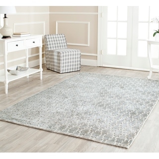 SAFAVIEH Handmade Mirage Madlene Modern Abstract Viscose Rug - Grey - 4' x 6'