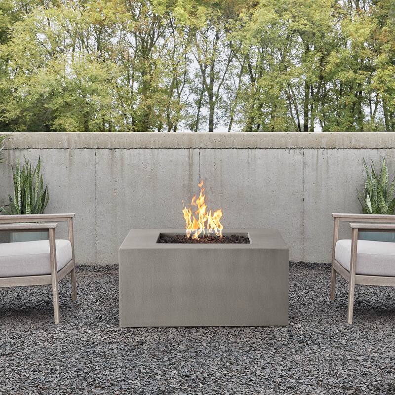 Provo Casual Square Natural Gas Fire Table in Flint by Jensen Co - 40 x 40 x 19