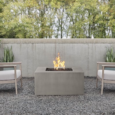 Provo Casual Square Natural Gas Fire Table in Flint by Jensen Co - 40 x 40 x 19