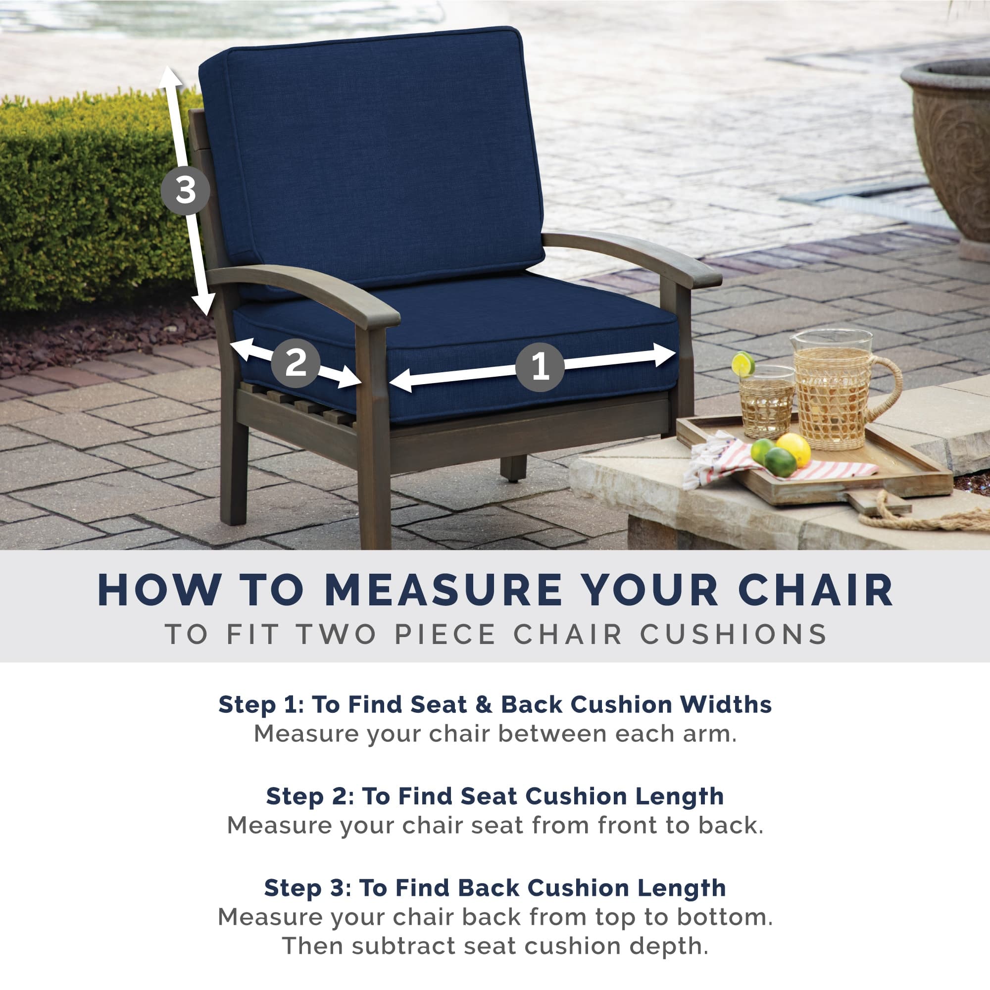 Arden Selections Olefin Outdoor 21 x 21 in. Dining Chair Cushion Set