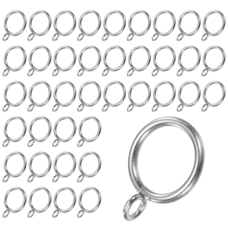 40-Pack Curtain Rings W Eyelet, I D Metal Rings for Curtain Rods