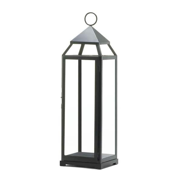 Tall Black Contemporary Lantern Tall Black Contemporary Lantern