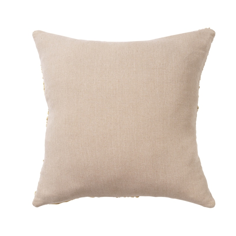 Geometric Striped Braided Cotton Throw Pillow Cover - 22" - Brown