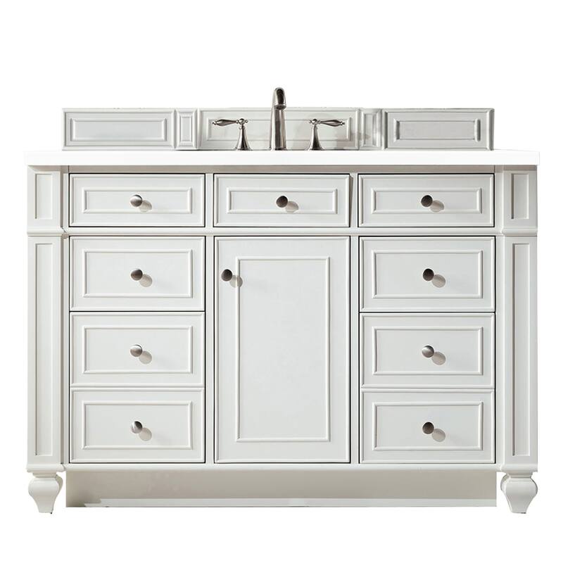 James Martin Vanities Bristol 48" Single Vanity, Bright White