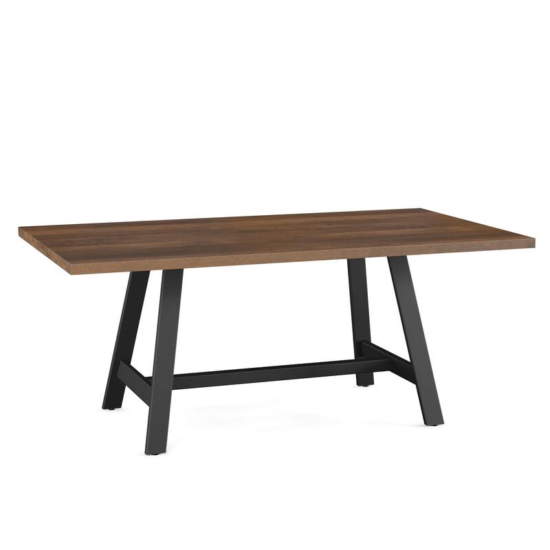 Amisco Otello Solid Wood Table and Clark Chairs 7-Pieces Dining Set