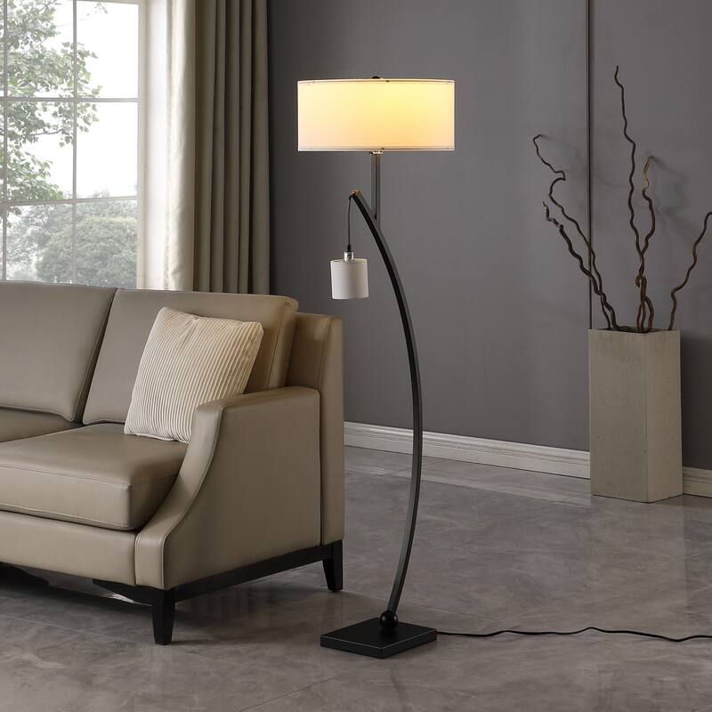 Contemporary Dual Arc Hanging Pendulum Metal Floor Lamp On Sale Bed Bath & Beyond 37564695