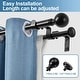preview thumbnail 3 of 32, Round Ball Designer Double Drapery Adjustable Curtain Rod & Hardware