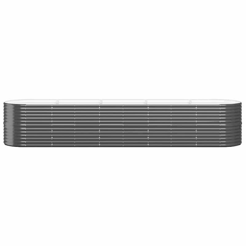 vidaXL Raised Garden Bed Raised Flower Bed Galvanized Steel Outdoor Planter