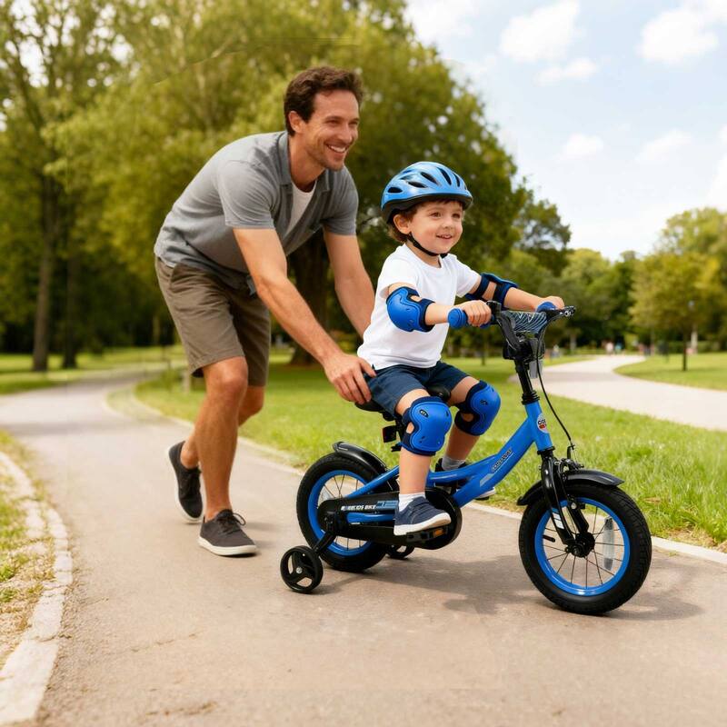 Costway 14" Kids Bike with Removable Training Wheels Adjustable Seat & - See Details