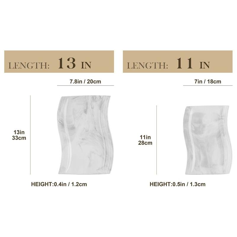 MALACASA Flora Porcelain Rectangular Serving Plates