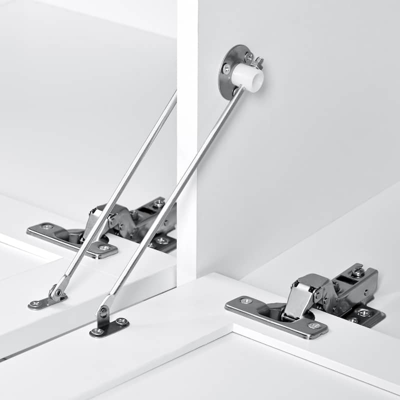 Elegant Hall Tree with APP Controlled LED Light and Roman Column Design - 59" W × 15.7" D × 75.2" H