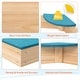 preview thumbnail 3 of 4, Outdoor Wooden Sandbox with Seats Bottomless Sandpit for Kids Aged 3+