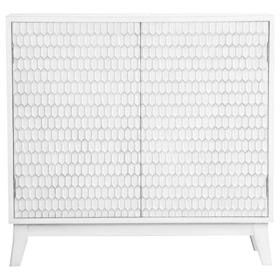 Gambon White Rectangular 2-door Accent Cabinet