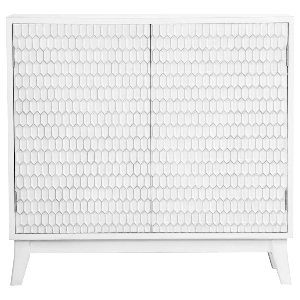 Gambon White Rectangular 2-door Accent Cabinet