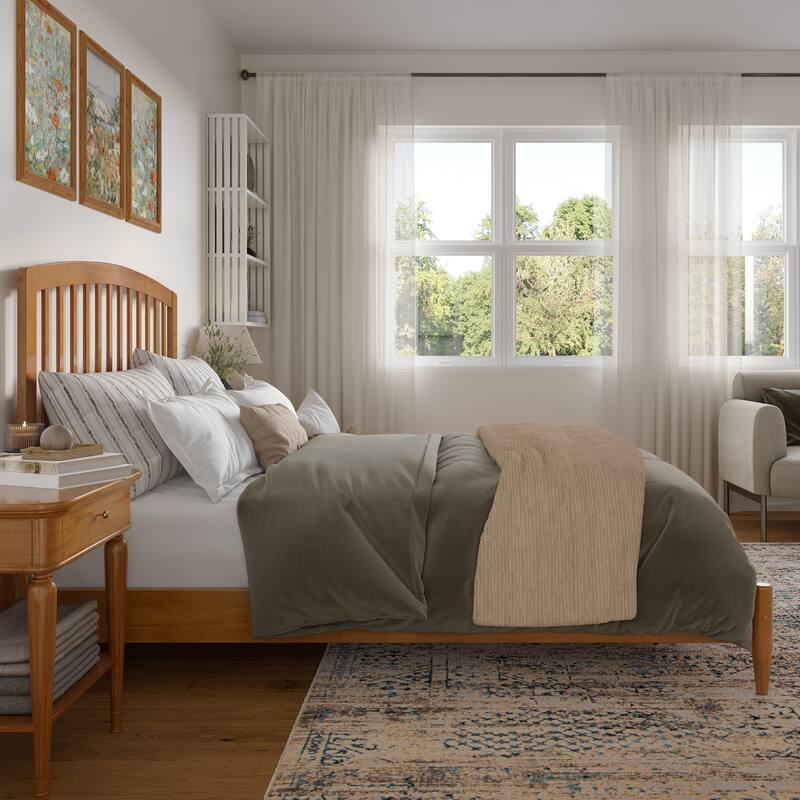 Quincy Solid Wood Low Profile Platform Bed