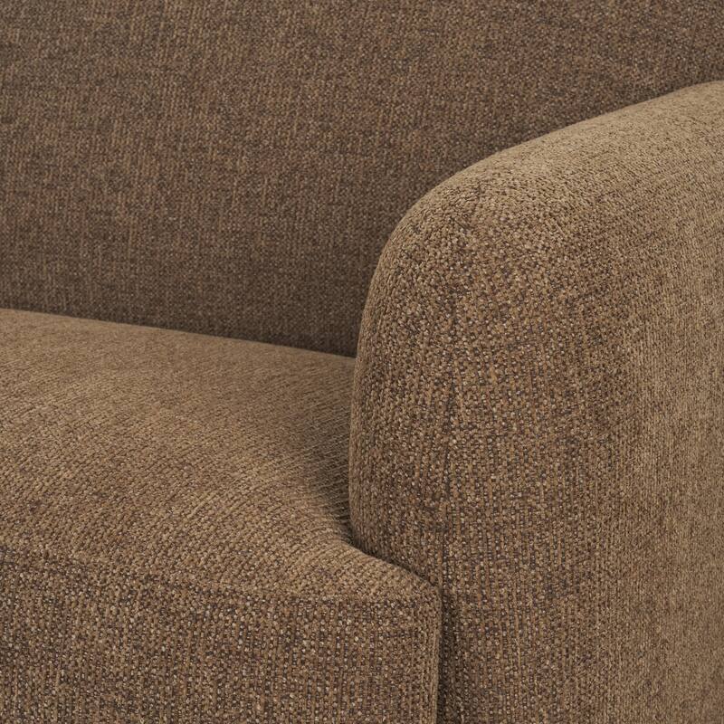 Saga Stonewashed Rust Chenille Fabric 3 Seater Sofa - 89.5L x 37.5W x 33.0H