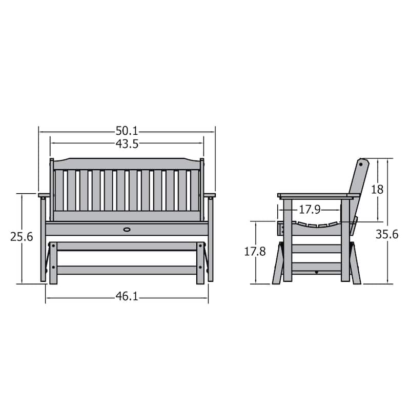 HIGHWOOD Lehigh Garden Glider Bench