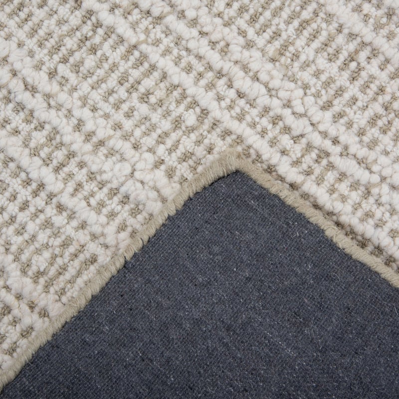 Alora Decor Lofton Geometric Stripe Textured Modern Wool Rug