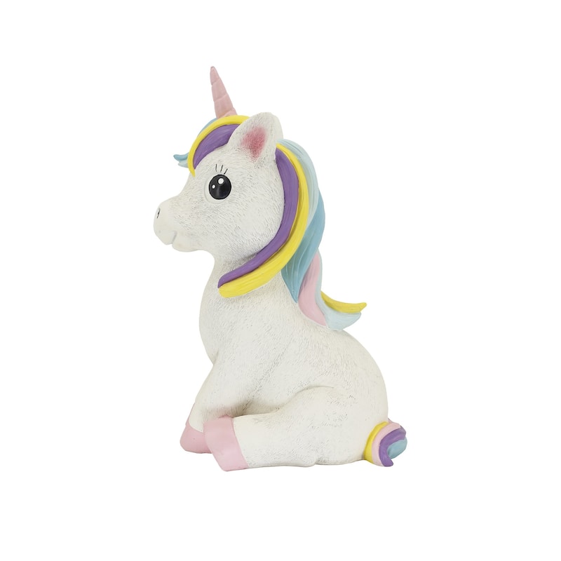 Sitting Unicorn Outdoor Garden Statue - 17.75"