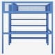 preview thumbnail 7 of 16, Artsy Full Size Metal Loft Bed with 4-Tier Shelves and Storage, Blue