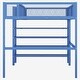 preview thumbnail 5 of 14, Blue Modern Full Loft Bed with Shelves & Workstation - Multi-Functional