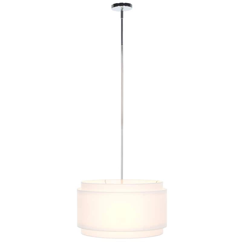 SAFAVIEH Lighting Irmengard Adjustable 3-Light Led White Pendant - 20" W x 20" D x 12-48" H - 20Wx20Dx48H