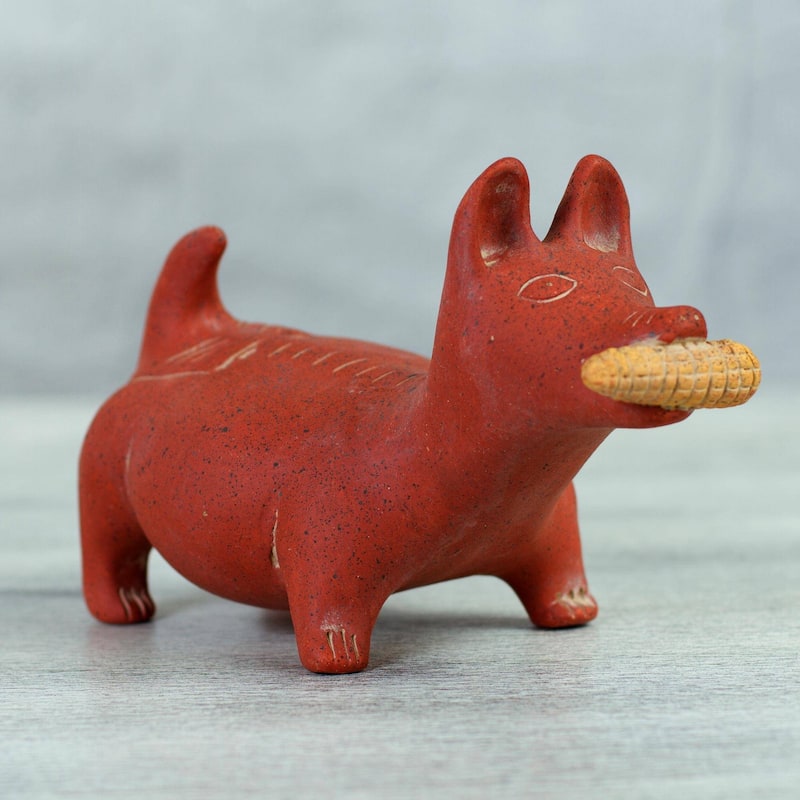 Handmade Colima Dog Ceramic Figurine (Mexico)