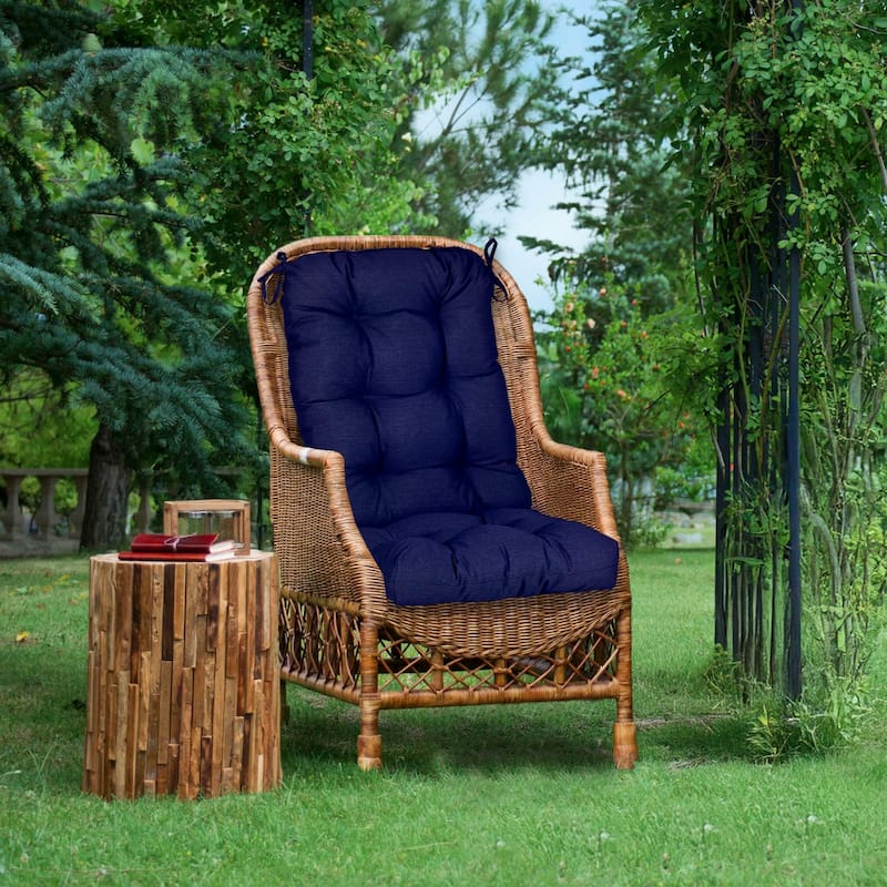 Aoodor Outdoor 42"x 20" x5" Tufted Back Cushions Patio Replacement Chair Cushion, Set of 2