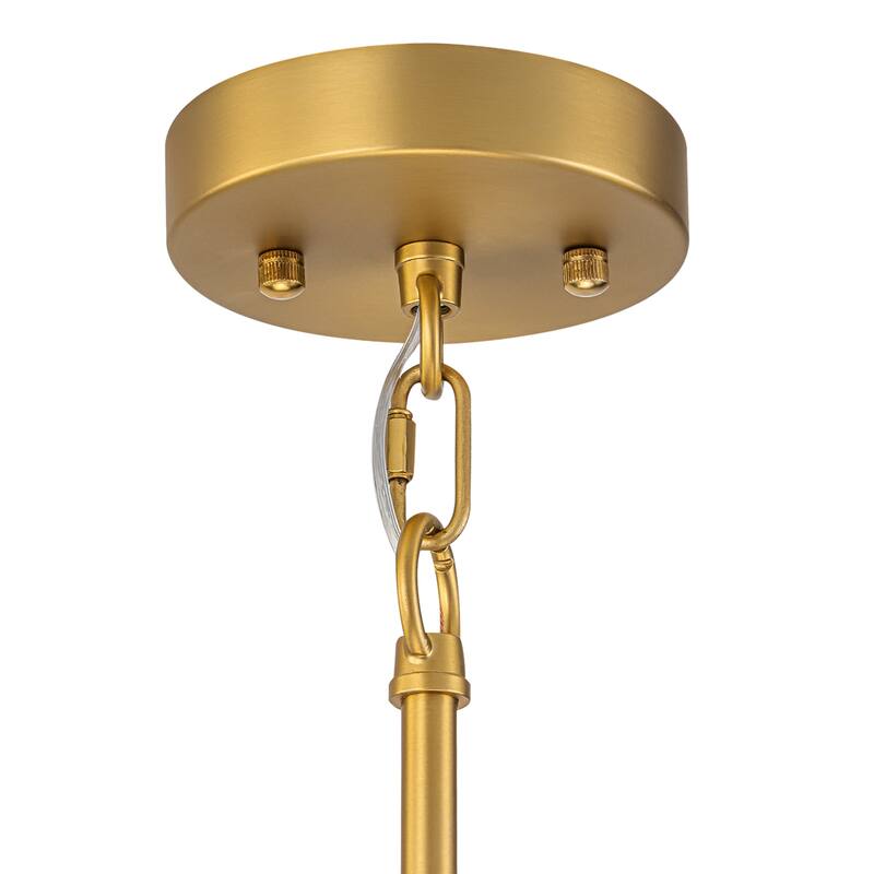 6-Light Dimmable Chandelier with Drum Fabric Shade