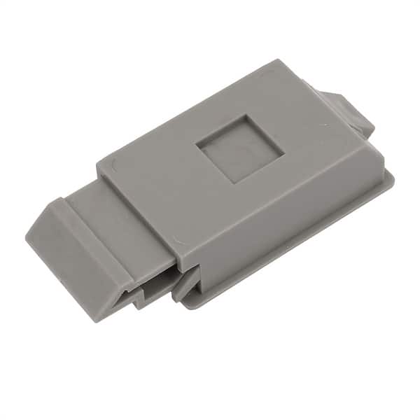 Window Door Inside Pull Rectangular Plastic Slide Latch Fittings Gray ...