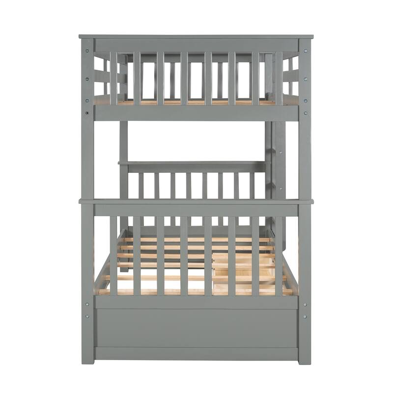 Twin-over-Twin Bunk Bed with Drawers