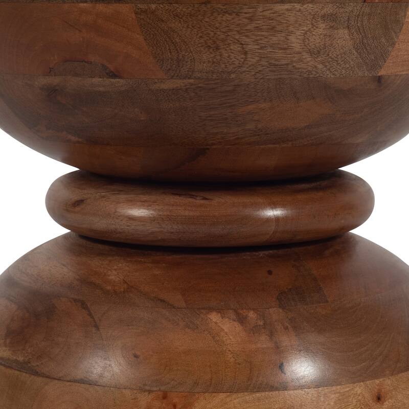 Sagebrook Home Mango Wood Accent Table with Hourglass Design Wood - 13" x 13" x 18"