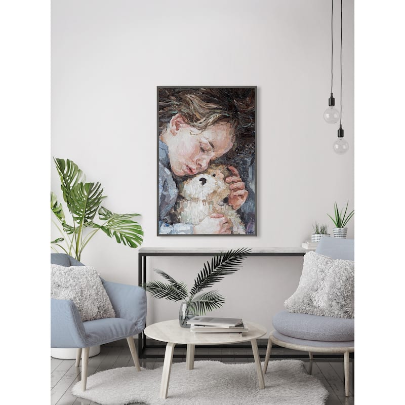 Mixed Feelings Floater Framed Print on Canvas