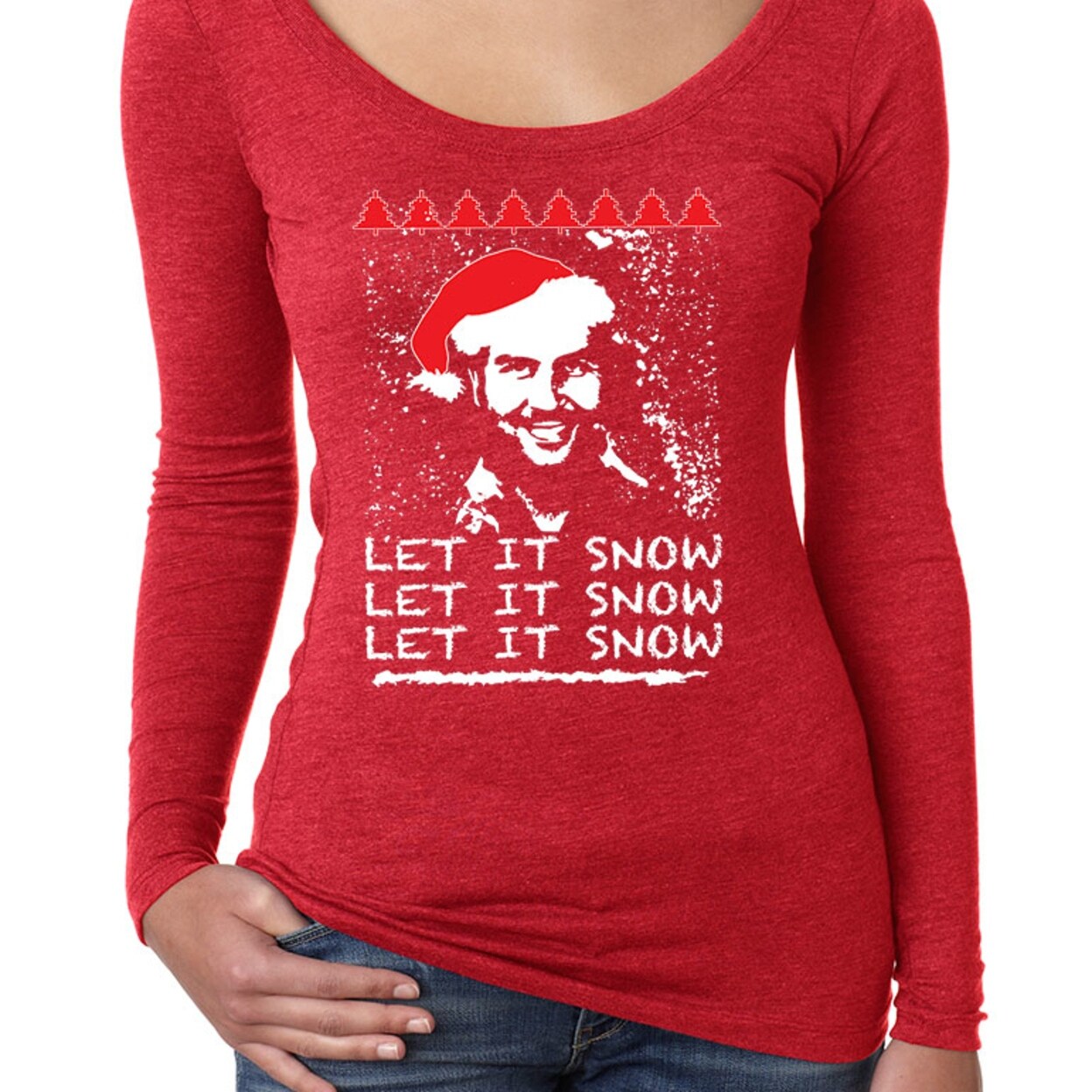 Shop Women S Shirt Pablo Escobar Snow Ugly Xmas Let It Snow Fun