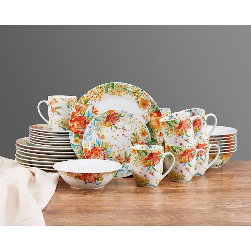 Fitz and Floyd 32-Piece Garden Delight Dinnerware Set, Service for 8 - 32-pc