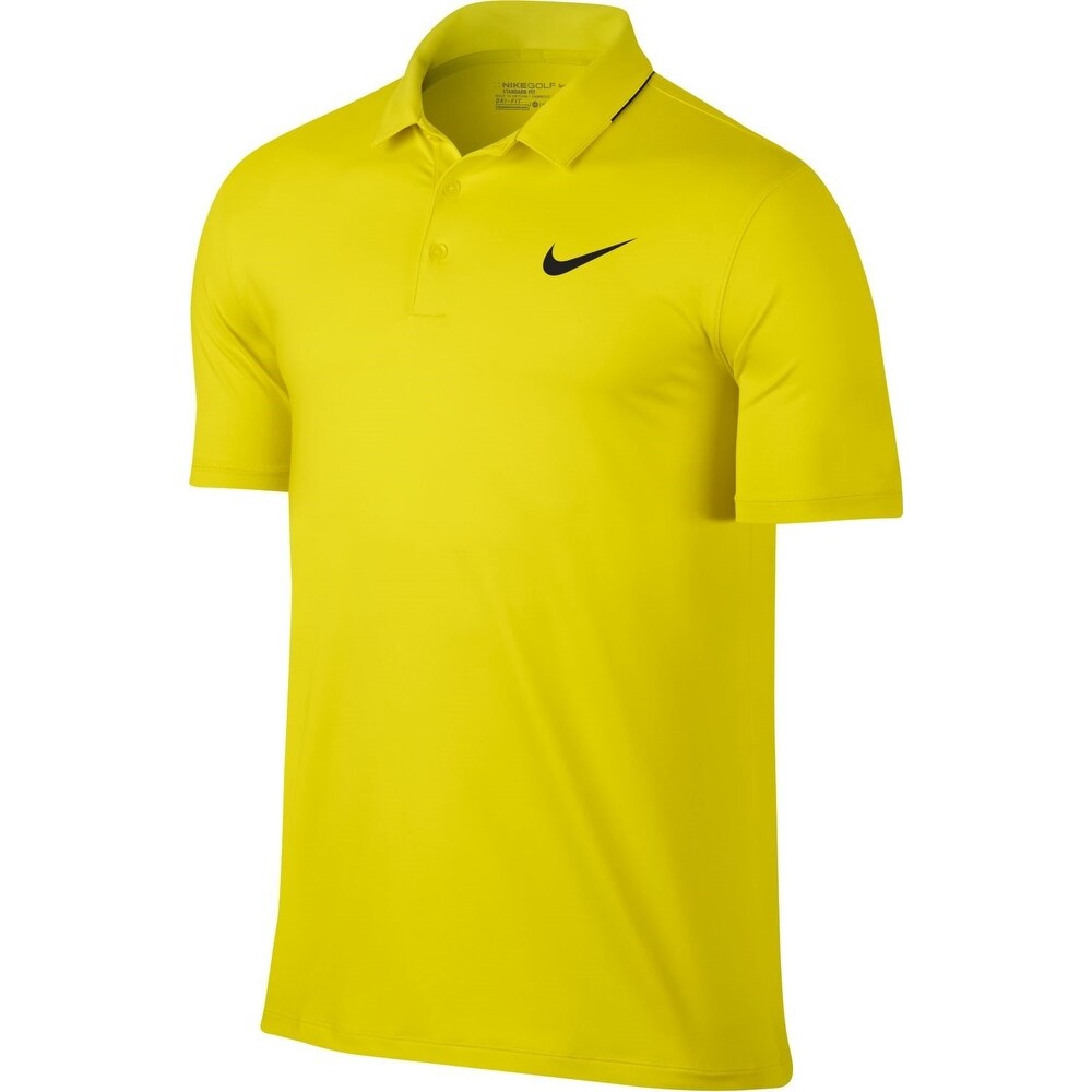 nike yellow golf polo