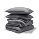 preview thumbnail 8 of 138, Bare Home Hypoallergenic Down Alternative Comforter Set Full - Heathered Charcoal