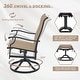 preview thumbnail 6 of 30, Erommy Outdoor Patio Dining Set with Swivel Rocker Chairs, Metal Table with Umbrella Hole, Patio furniture for Backyard