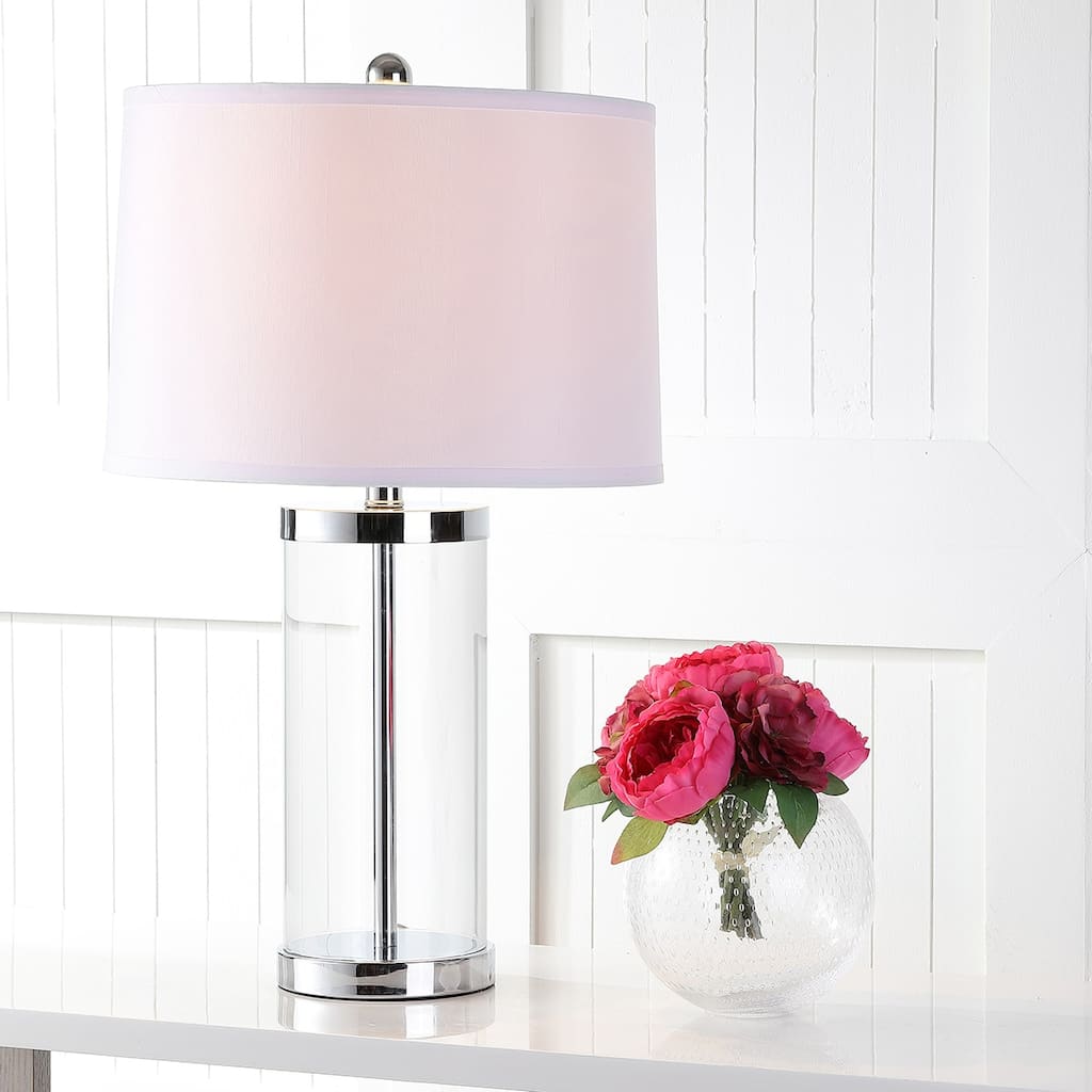 SAFAVIEH Lighting 26-inch Glass Exquisite Table Lamp (Set of 2) - 14"x15"x25"