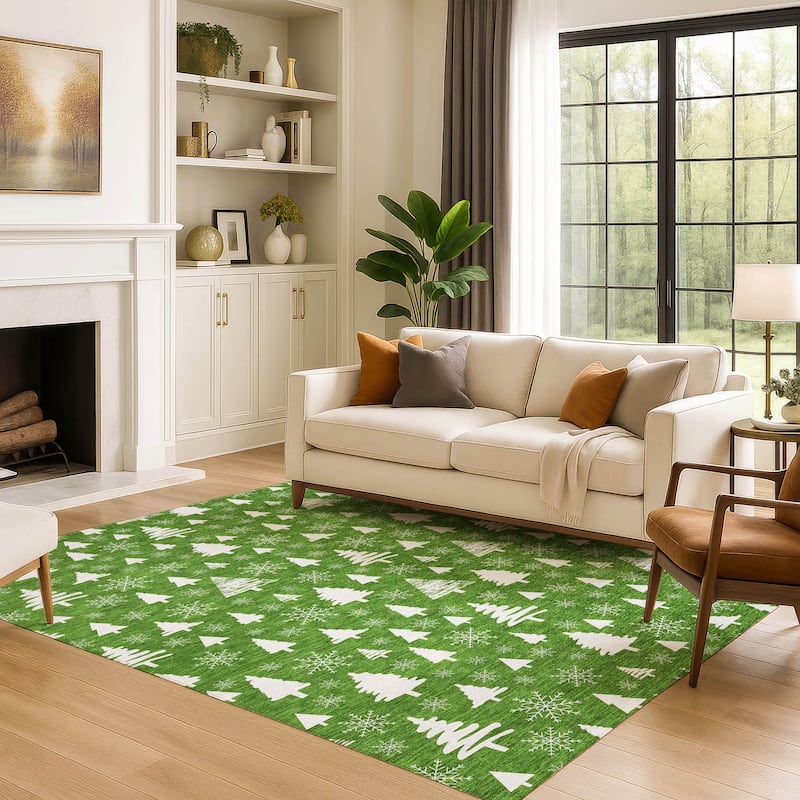 Premium Washable Super Soft Christmas Tree Mayfield Rug