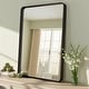 preview thumbnail 28 of 141, Apmir Metal Frame Tempered Glass Bathroom Vanity Mirror for Wall, Cloakroom, Bedroom 28" x 20" - Black